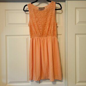 Finn & Clover Peach Womens Dress Sleeveless Size L